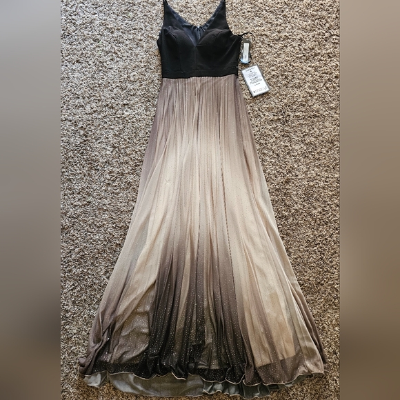 NwT Betsy and Adam Maxi Ombre Glitter Elegant Chic Maxi Dress sz 2 - Picture 2 of 12